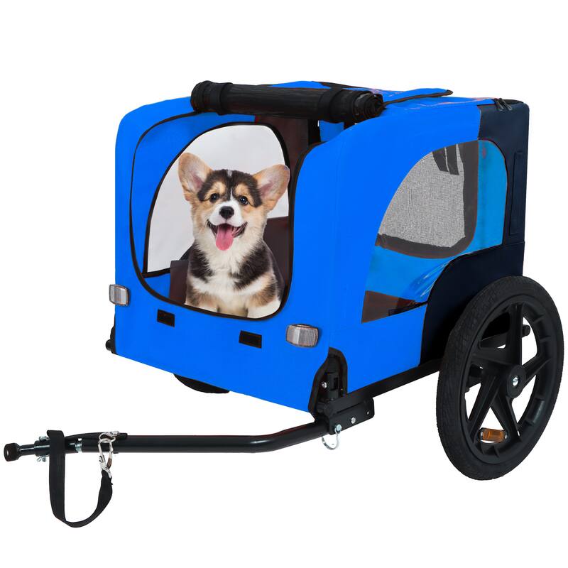 Pet Bike Trailer Dog Cart for Bicycle,Suitable for Small and Medium Pets, Easy Folding Cart Frame, Non-Slip Floor
