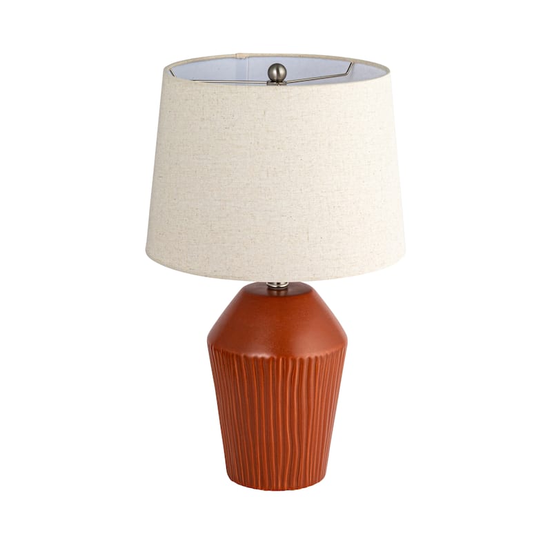 Stoneware Desk Lamp - 13.0"L x 13.0"W x 20.8"H