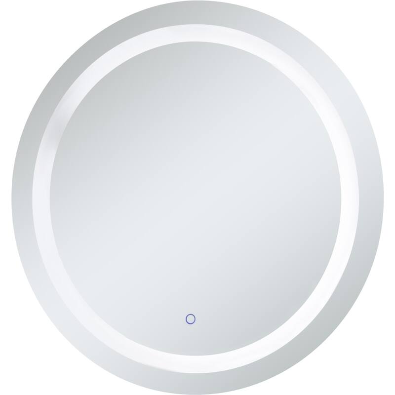 Elegant Lighting Helios 32" Circular Frameless Wall Mounted Lighted - Silver