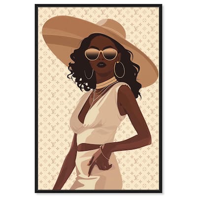 Stylish Gal in Tans Canvas by Art Remedy