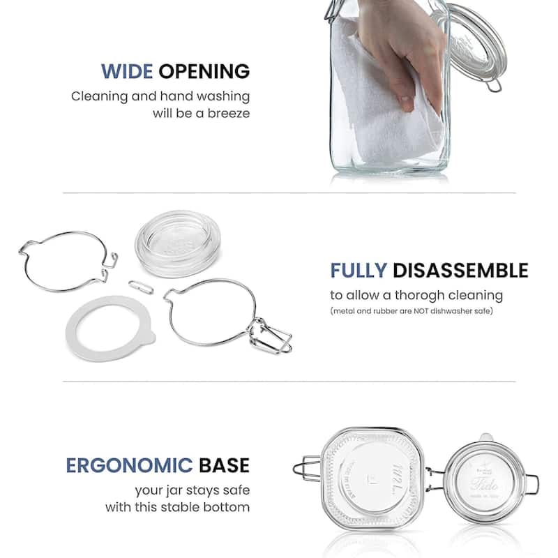 Bormioli Rocco Fido Jar with Airtight Rubber Gasket