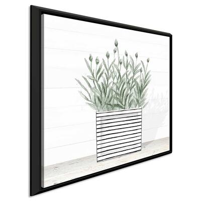 "A Lavender In Modern Pot III" Print on Floating Canvas