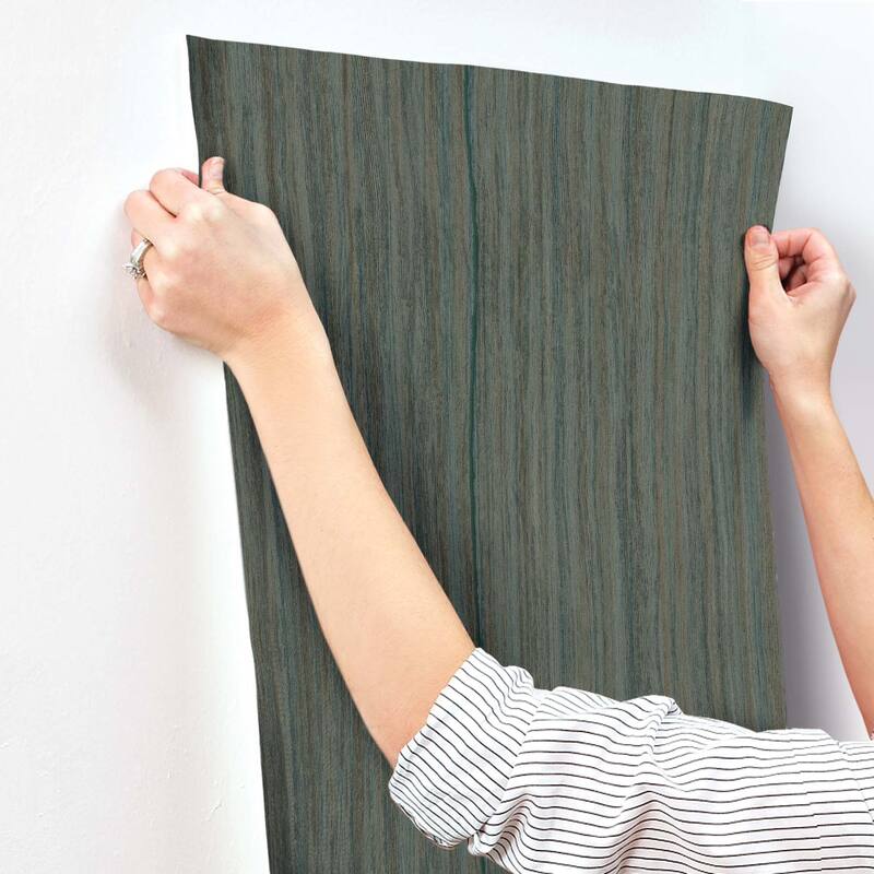 York Wallcoverings Wistman Stripe Teal Wallpaper
