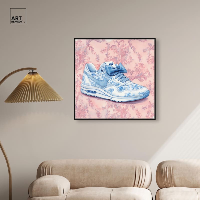 Blue Bow Sneaker II Canvas by Art Remedy