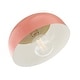 preview thumbnail 2 of 0, Mitzi by Hudson Valley Avery 1-light Aged Brass Small Semi Flush, Pink Metal