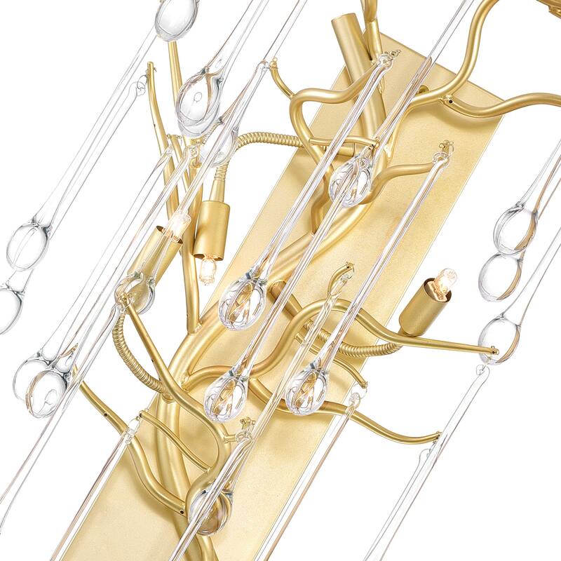 Anita 3 Light Wall Sconce With Gold Leaf Finish - Gold Leaf