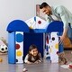 preview thumbnail 19 of 28, 10-Piece Modular Convertible Kids Play Couch Sofa Set with Removable Velvet Covers