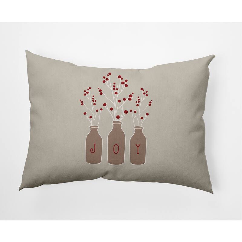 Joy Christmas Soft Spun Polyester Decorative Throw Pillow - Specialty - Doe