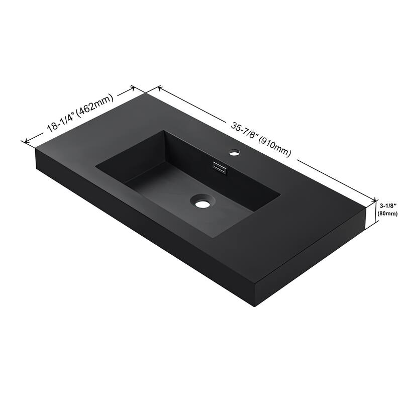 Dowell 18" FTB Resin Bathroom Vanity Basin