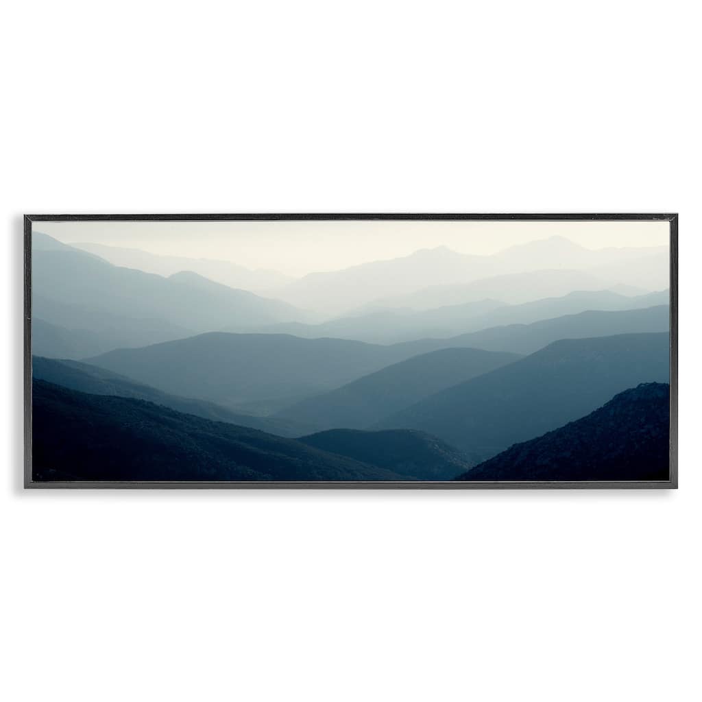 Stupell Foggy Blue Mountains Framed Giclee Art Design By Gemma Bardot
