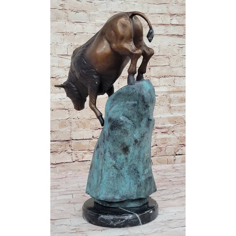Hot Cast Bronze Bull Bison Water Buffalo Bronze Sculpture Statue Numbered Signed Original Art
