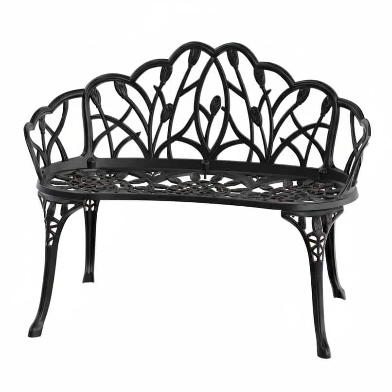 Sleek Aluminum Outdoor Loveseat for Modern Patios