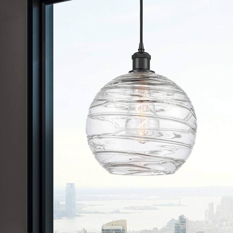 Innovations Lighting Ballston Athens Deco Swirl - 1 Light 10" Cord Hung Mini Pendant