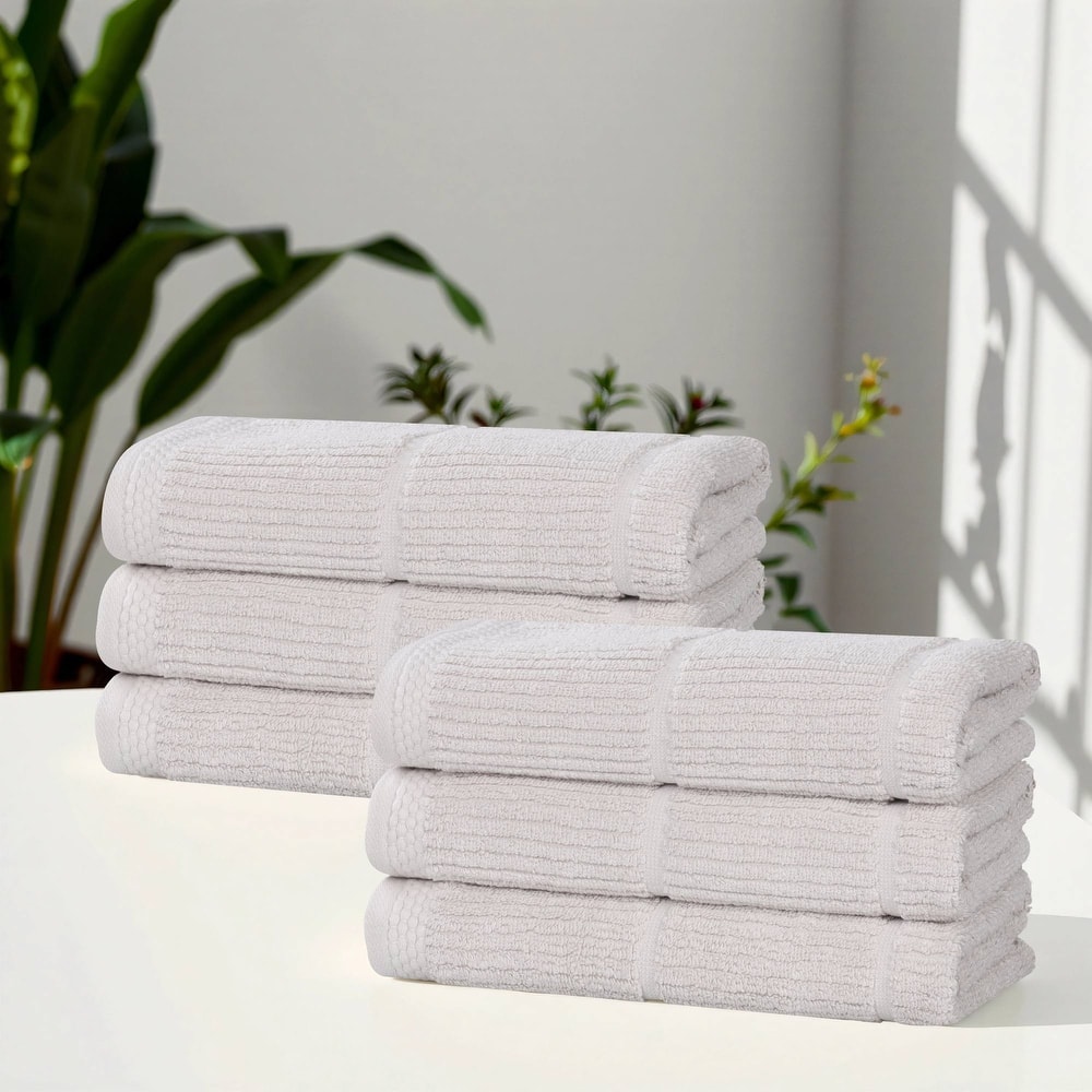 Superior Milo Smart Twist Viscose Cotton Blend Hand Towels, Set of 6