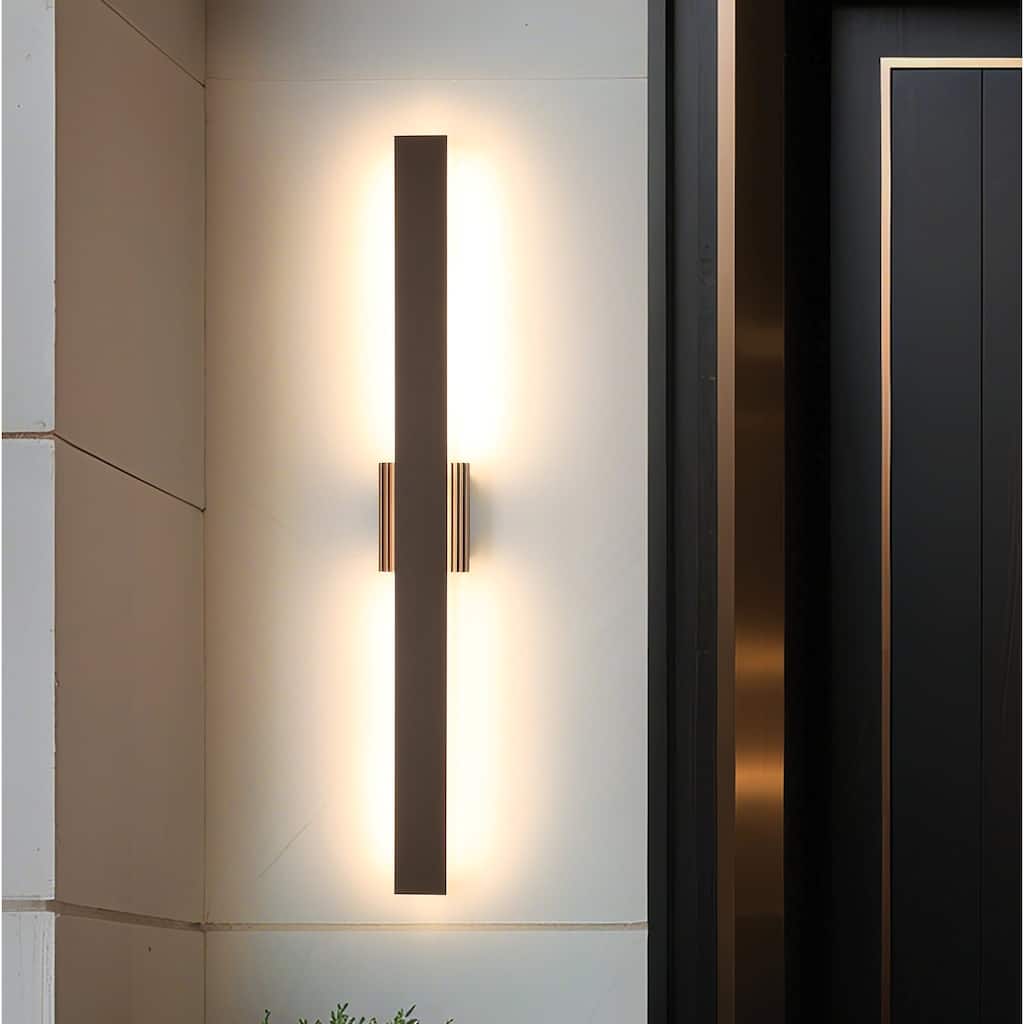 Thesis Jacks 48-inch Architectural Bronze 5CCT LED Exterior Wall Sconce