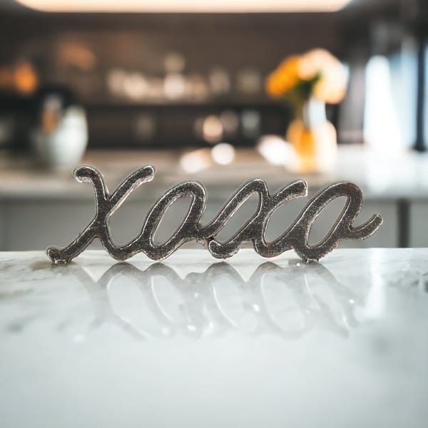 slide 2 of 12, Black Cast Iron Table Decor - XOXO Black