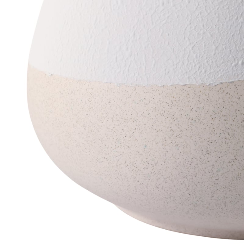 Stoneware Ceramic Planters Two-Tone Design (Set of 2) - 12" x 12" x 8"