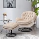 preview thumbnail 78 of 99, Accent chair TV Chair Living room Chair with Ottoman Beige
