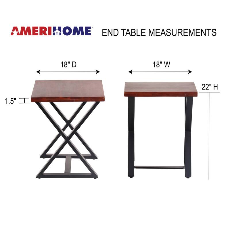 Acacia Cross Leg Side Table