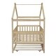 preview thumbnail 50 of 78, Pine Wood House Platform Bed with Trundle and Headboards, Creativity House Shape, Sturdy Construction