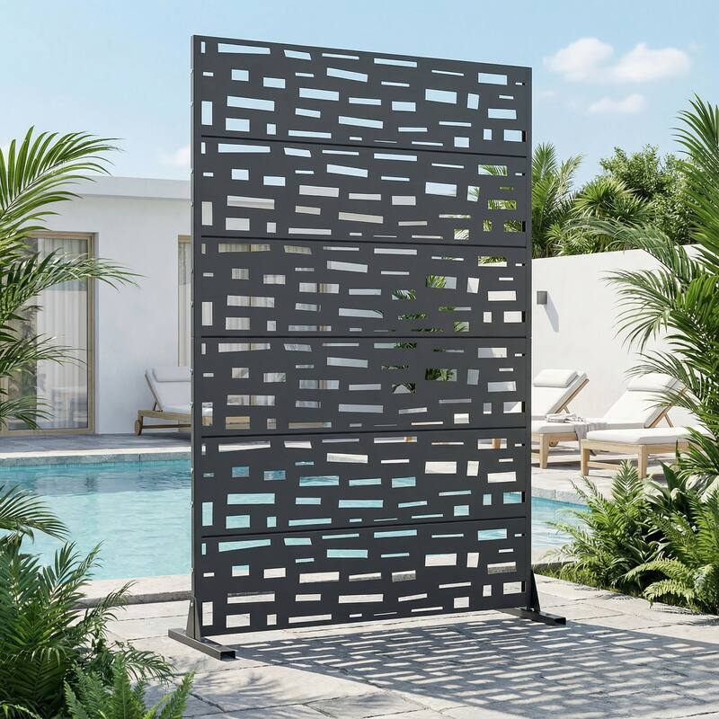 Outdoor Privacy Screen Metal Privacy Screen Panel Free Standing