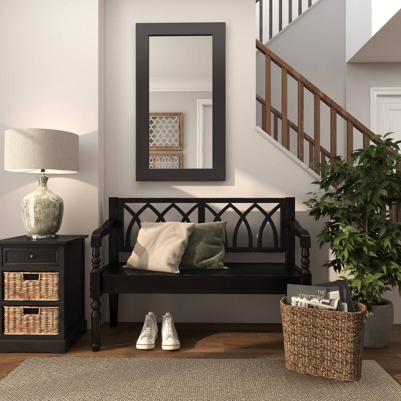 Brown Seagrass Handmade Woven Single Slot Magazine Holder with Light Brown Accents