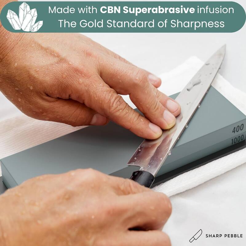 Knife Sharpening Stone 2 Side Grit 400/1000 Wet Stone Kitchen Knife