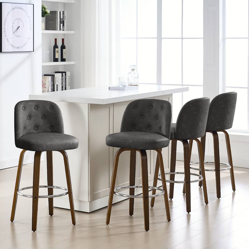 26"/29" Swivel Bar Stools/ Counter Stool with Bentwood Legs