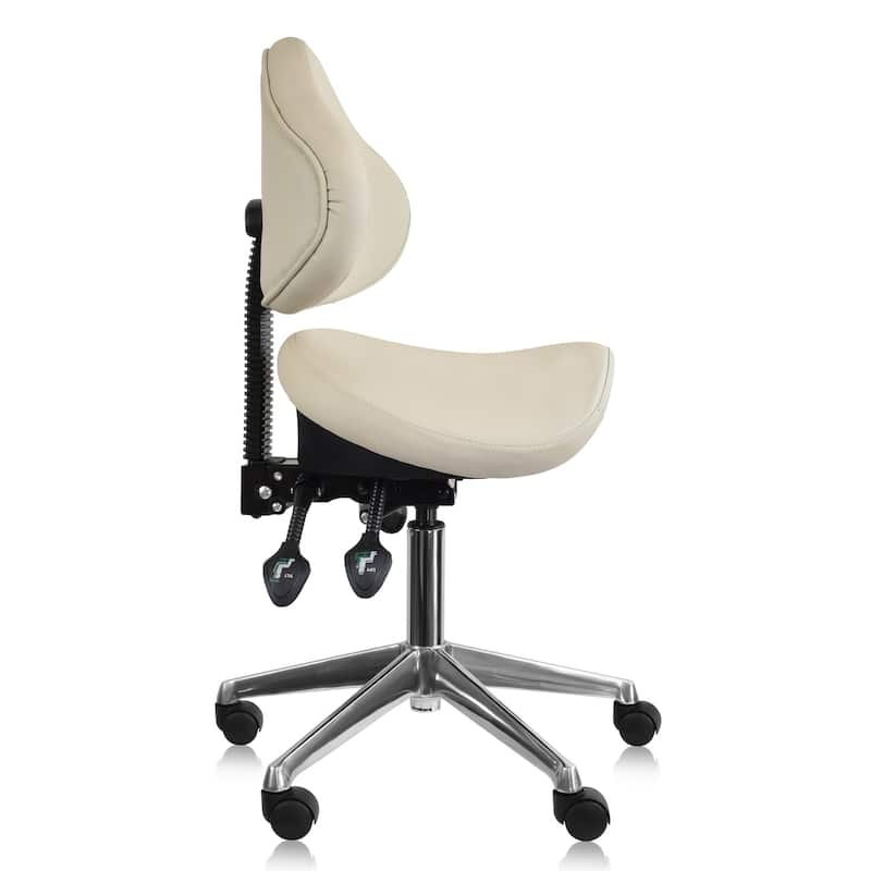 Adjustable Black Firm Saddle Stool Tilt Chair With Wheels Salon Dental Hygienist Rolling Dentist Clinical Hospital Lab