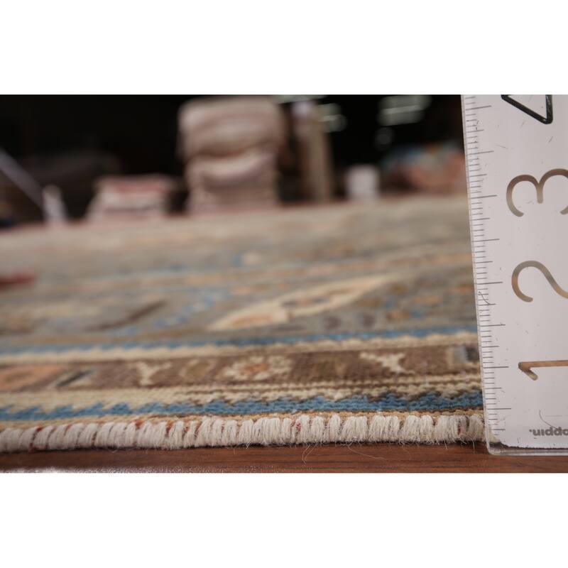 Gray Distressed Tabriz Vintage Persian Area Rug Handmade Wool Carpet - 7'7" x 11'2"