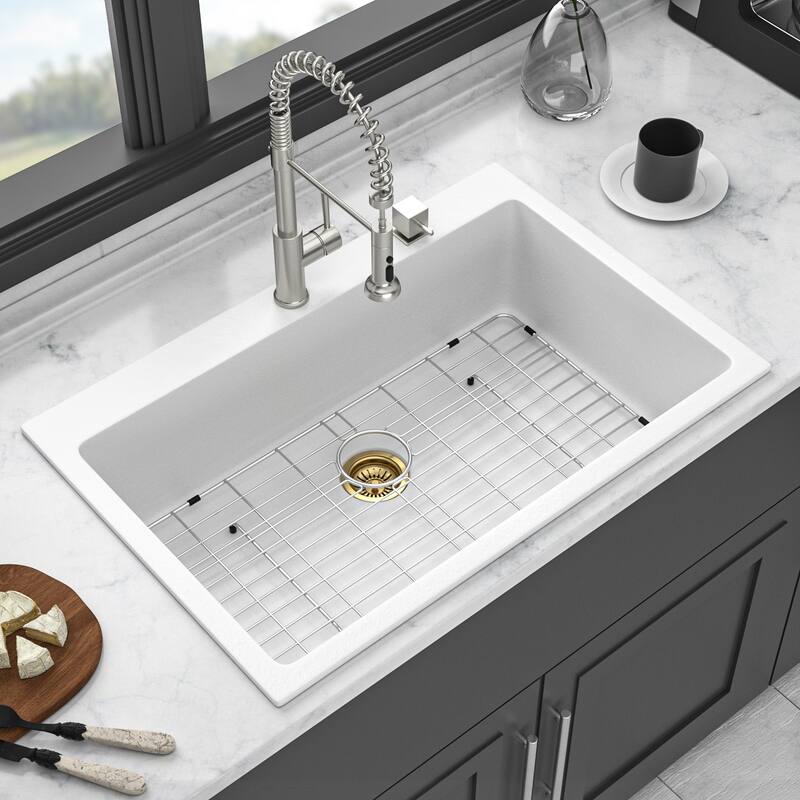 Drop-In Single Bowl Quartz Kitchen Sink