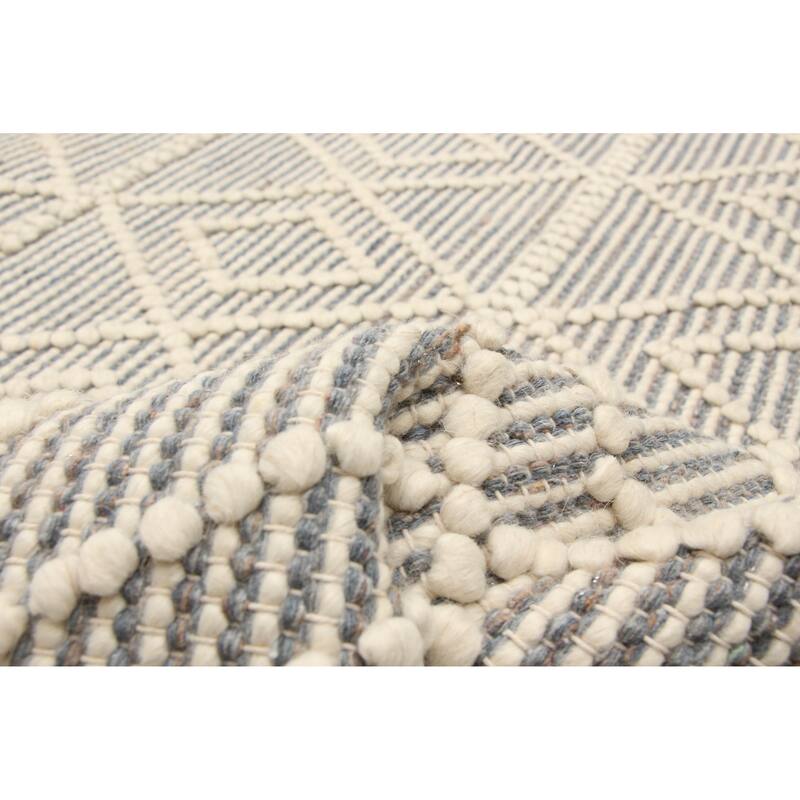ECARPETGALLERY Braid weave Sienna Cream Wool Rug - 6'2 x 8'11