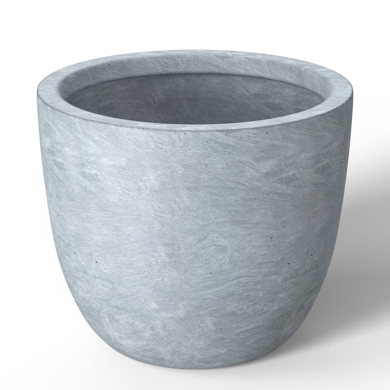 Tall Concrete Round Plant Pots / Large Indoor and Outdoor flower Planters