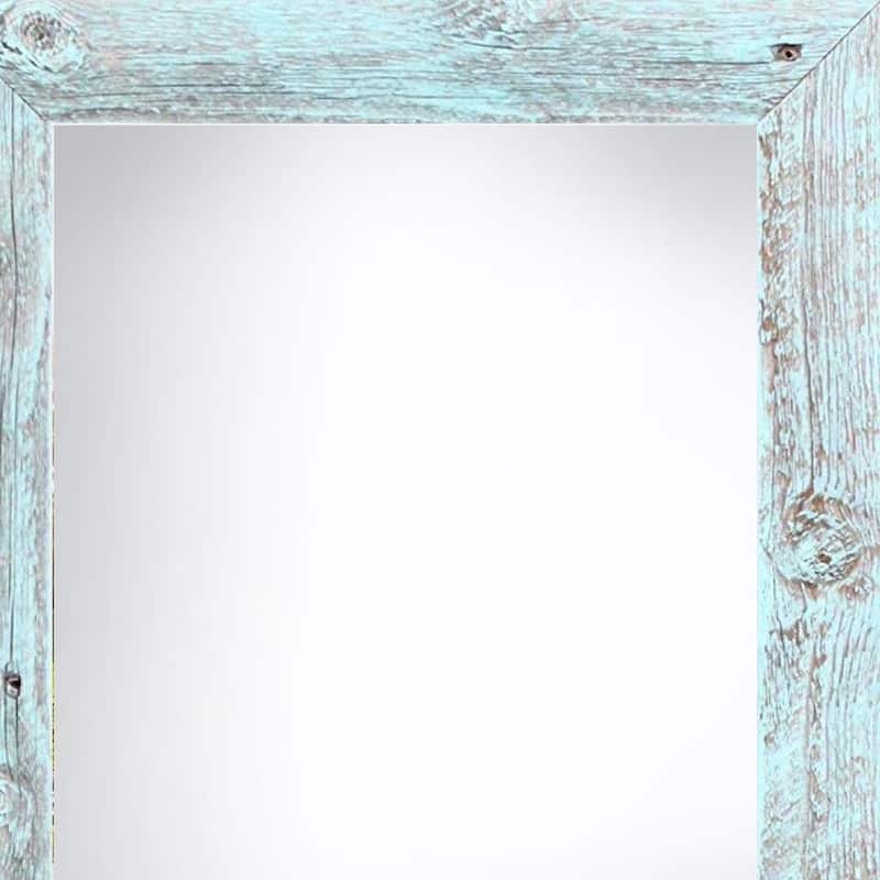 HomeRoots 12" x 18" Blue Solid Wood Hanging Picture Frame
