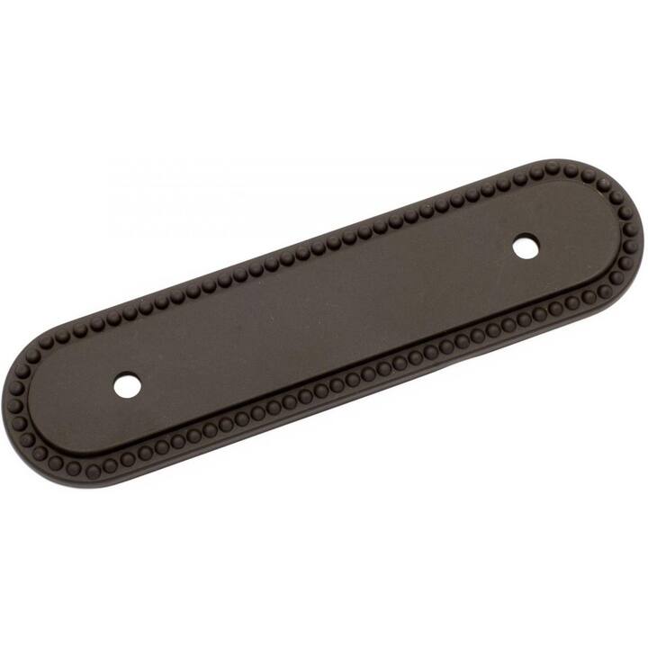 RK International BP 1792 Beaded Oblong 3" Center to Center Solid Metal - Oil Rubbed Bronze