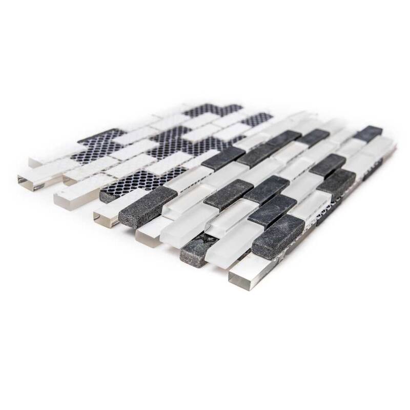 The Tile Life Victory Brick 1x2 Glass Backsplash Wall Tile