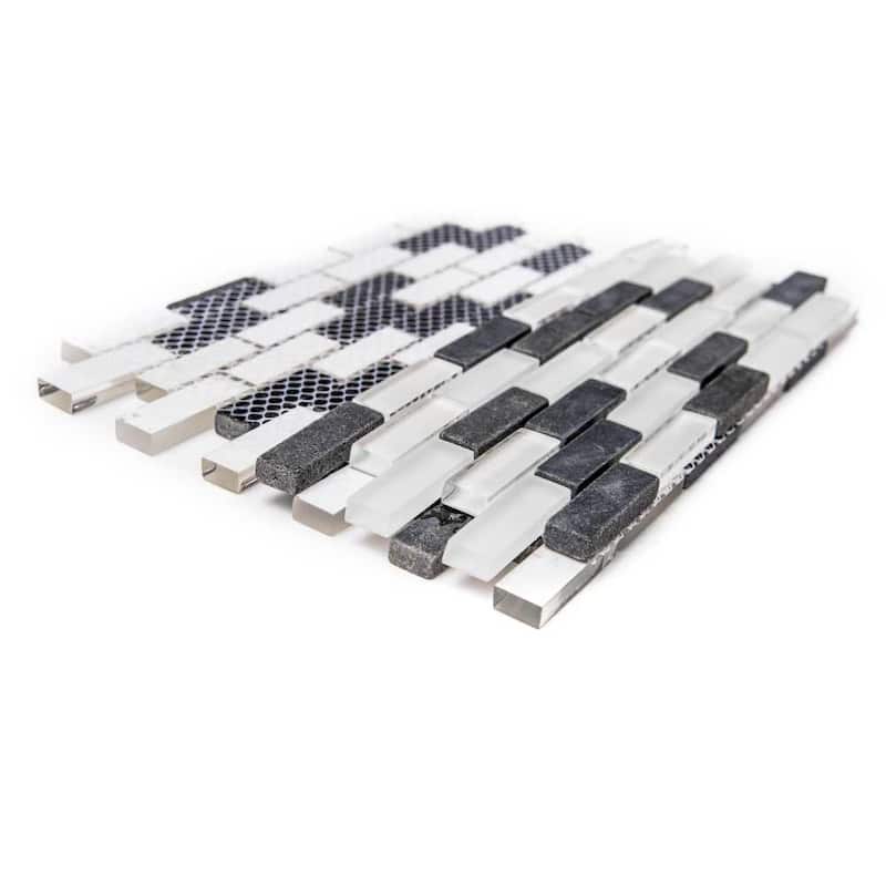 Victory Brick 1x3 Glass Linear Mosaic Tile - Wall, Backsplash