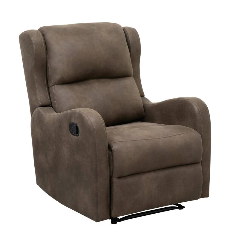 Faux Leather Manual Recliner for Living Room