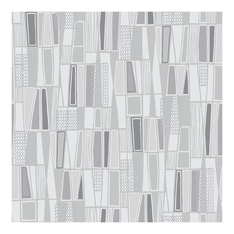 Borastapeter Taavi Grey Retro Geometric Wallpaper - 20.9 x 396 x 0.025