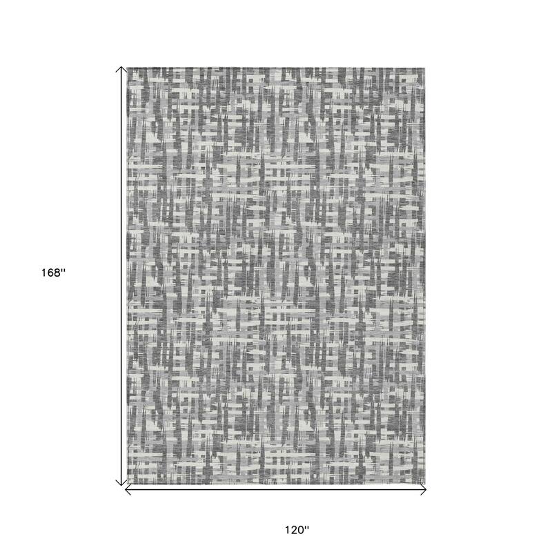 HomeRoots Abstract Transitional Rectangle Outdoor Rug