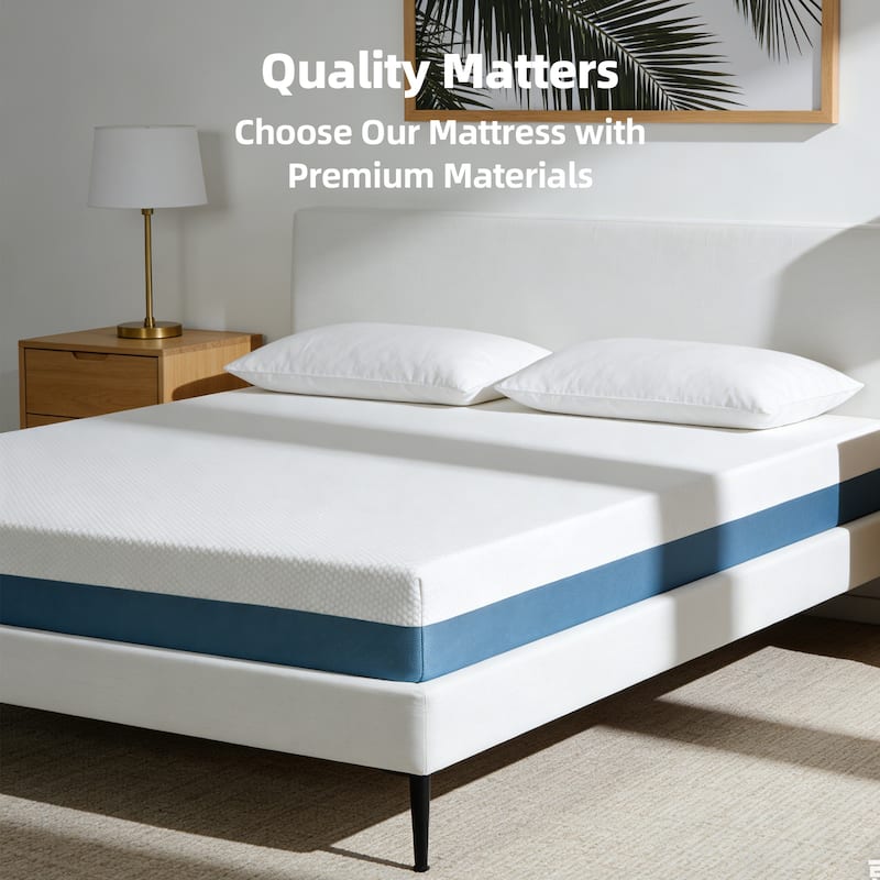 10 Inch Queen Mattress Sterilizing & Airy, Premium High Resilience for Optimal Support, Non-Toxic Eco-Friendly Fabric