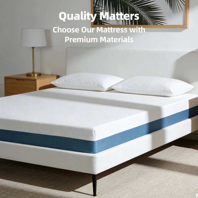GDFStudio Elara 10 Inch Queen Foam Mattress with Premium High Resilience and Non-Toxic Fabric
