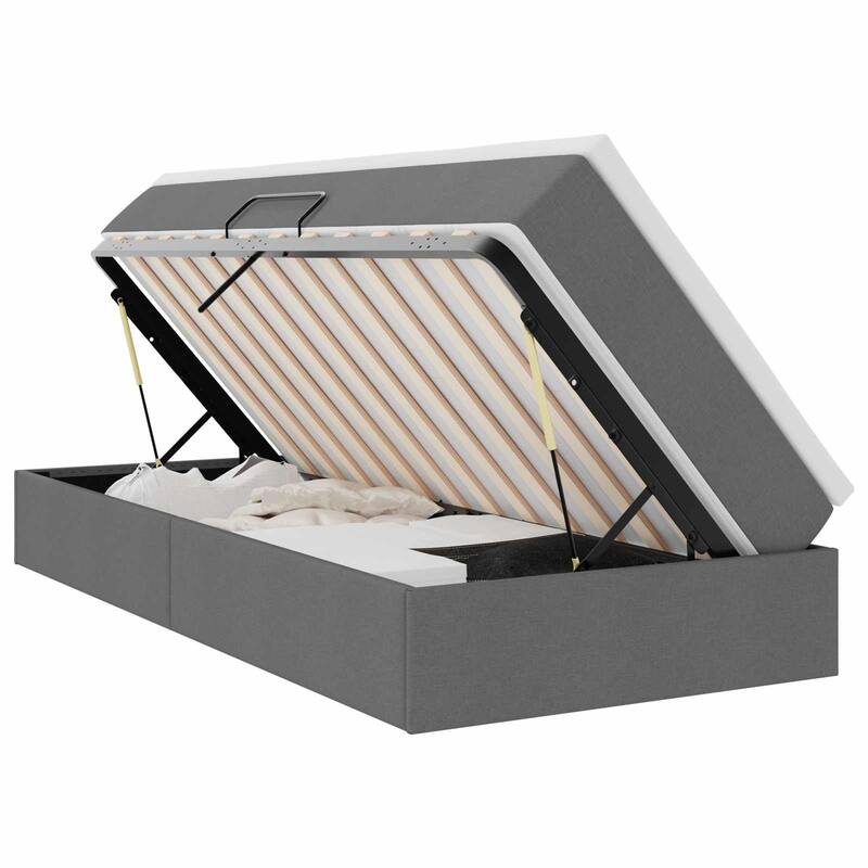 vidaXL Storage Bed with Mattress in Polyester