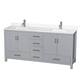 Option Gray, Chrome Trim, White Quartz Top
