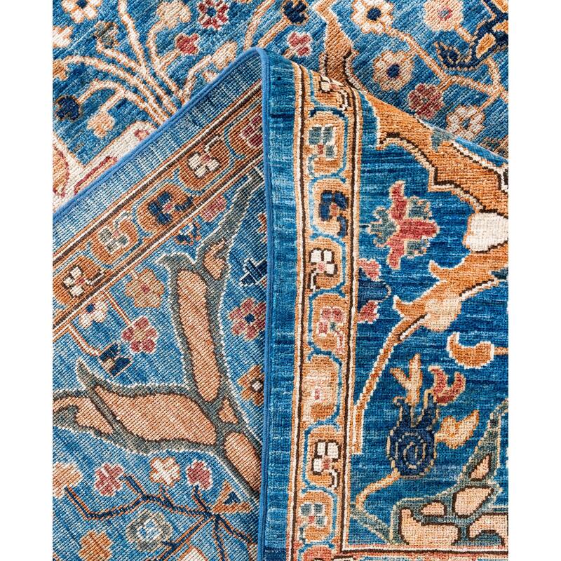 Serapi One-of-a-Kind Hand-Knotted Area Rug - Blue - 7' 9" x 9' 9"
