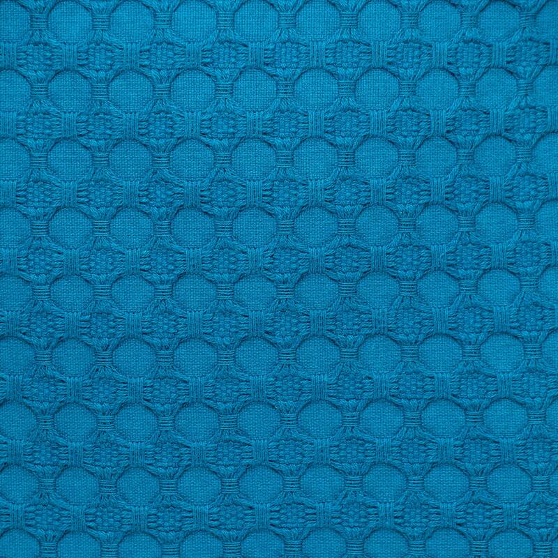 Solid Knitted Cotton Throw Pillow - 20" - Blue