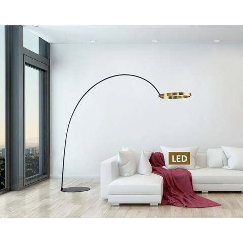 Ring Of Light Unique Geometric 60w 2-light LED Arched Floor Lamp - 82