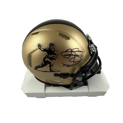Johnny Manziel Signed Heisman Trophy Logo Mini Helmet