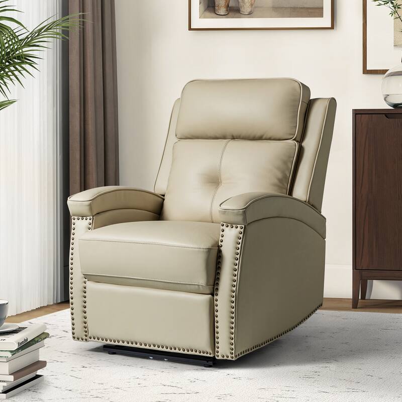 Edmondo Contemporary Power Recliner With a USB port by HULALA HOME - BEIGE
