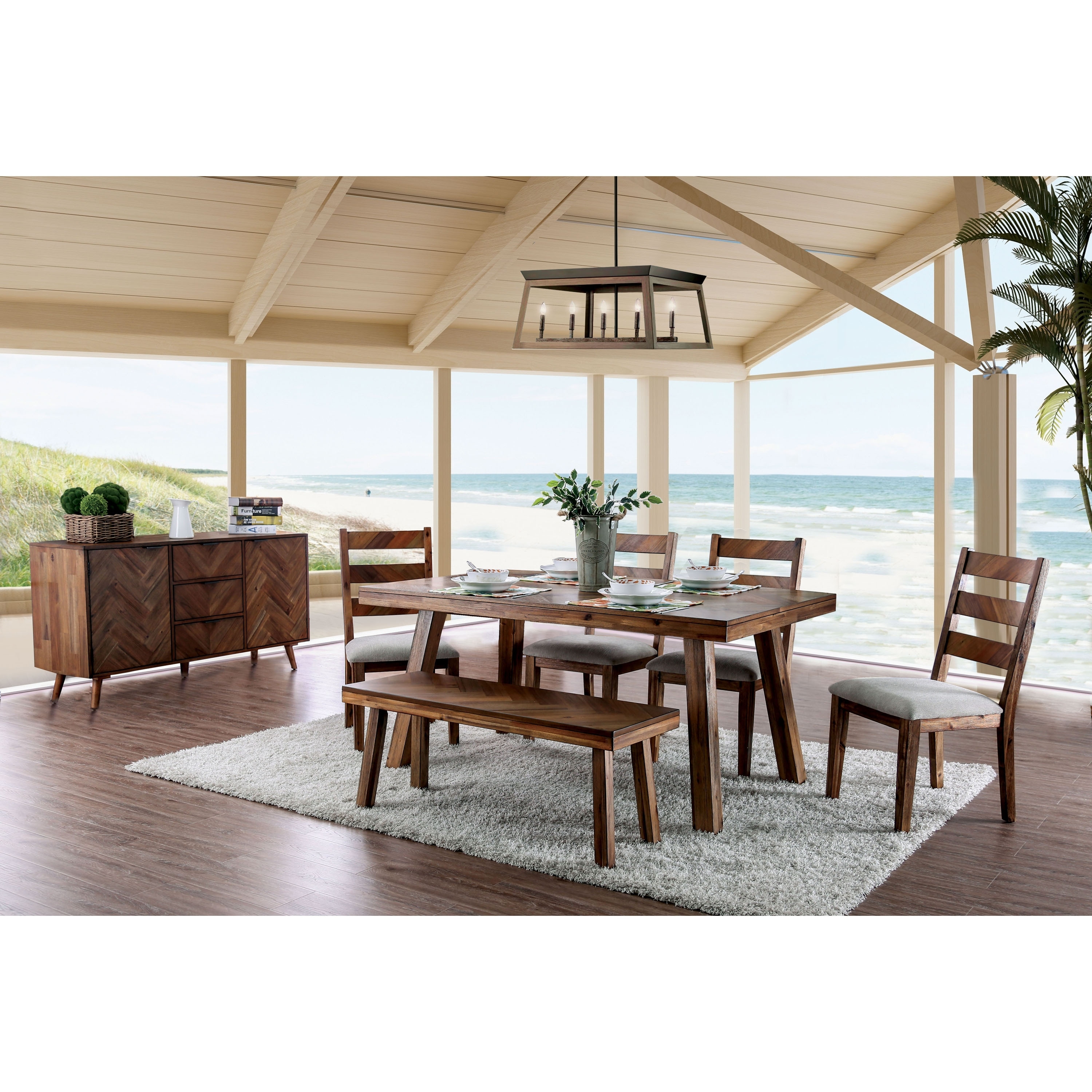 Carbon Loft Dorminey Contemporary Light Oak Dining Bench On Sale Overstock 27491078
